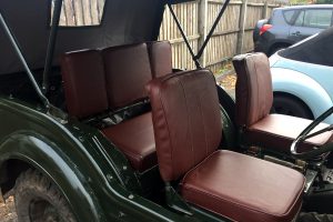 Austin Champ Car Canvas Hood Strapping Vinyl Seats